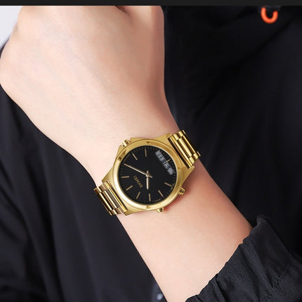 Men's Analog Digital Watches, Waterproof Stainless Steel Wristwatch for Men