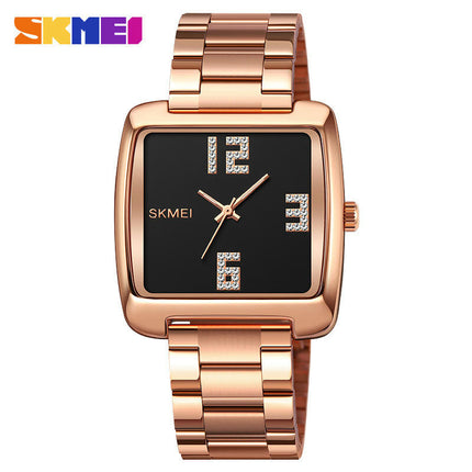 Men Stainless Steel Watch, Simple Big Face Diamond Watch for Men