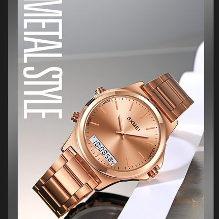 Men's Analog Digital Watches, Waterproof Stainless Steel Wristwatch for Men
