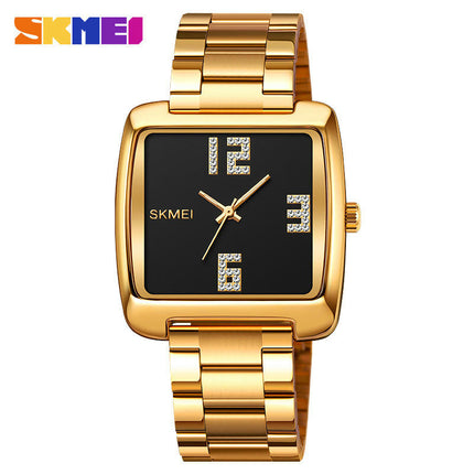 Men Stainless Steel Watch, Simple Big Face Diamond Watch for Men