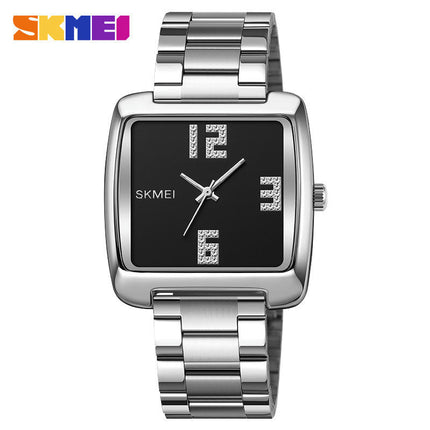 Men Stainless Steel Watch, Simple Big Face Diamond Watch for Men