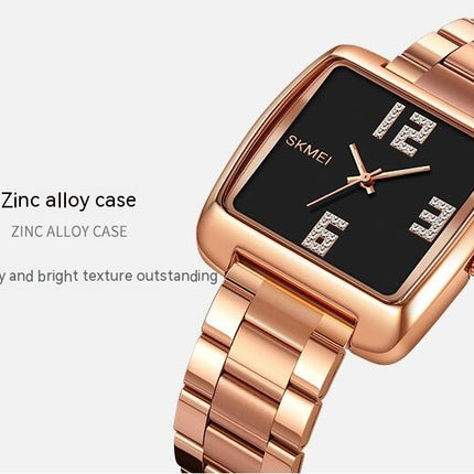 Men Stainless Steel Watch, Simple Big Face Diamond Watch for Men
