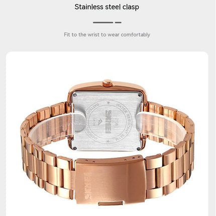 Men Stainless Steel Watch, Simple Big Face Diamond Watch for Men