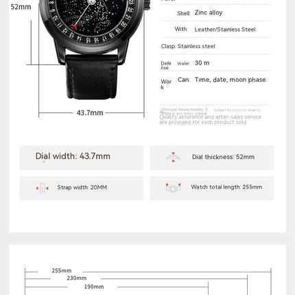 Men's Watches Business Casual Quartz Waterproof wrist watch