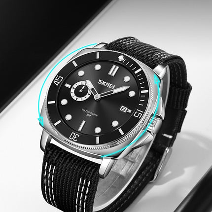 Men's Watches Nylon Strap Luminous Analog Quartz Waterproof Watches for Men
