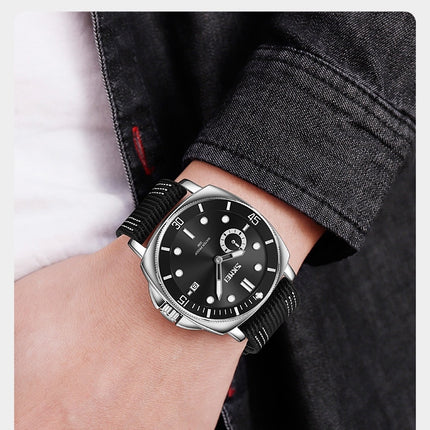 Men's Watches Nylon Strap Luminous Analog Quartz Waterproof Watches for Men