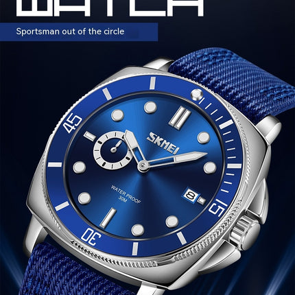 Men's Watches Nylon Strap Luminous Analog Quartz Waterproof Watches for Men