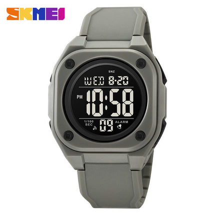 Square Watch for Men Sport Multifunction Calendar LED Display Wristwatches