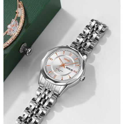 Women Watches Stainless Steel Waterproof Analog Day Date Watches