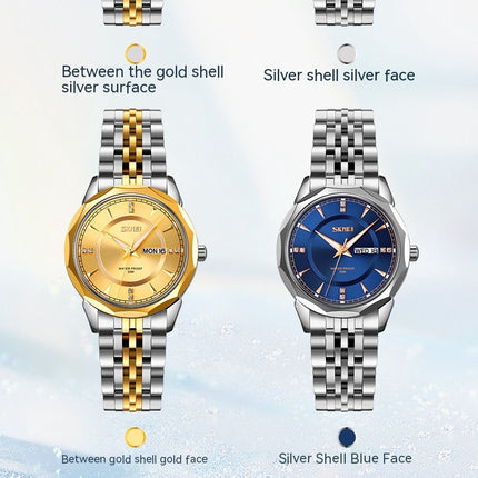 Women Watches Stainless Steel Waterproof Analog Day Date Watches