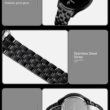 Touch Screen Digital LED Waterproof Men Sport Casual Stainless Steel Wrist Watch