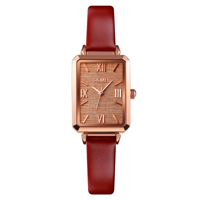 Time Beauty, Simplicity, Light Luxury, Retro Square Small Green Watch SKMEI Small Square Women's Watch, Women's Quartz Watch