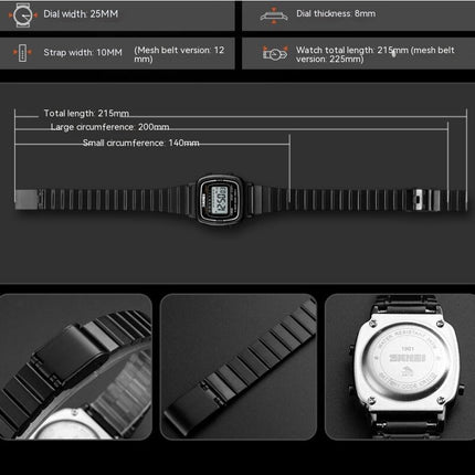 Women's Stainless Steel Bracelet Watches Waterproof Electronic Wrist Watch