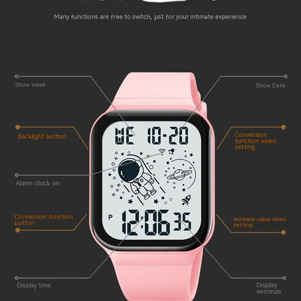 Men Multi-Function Waterproof Watch LED Digital Square Watches