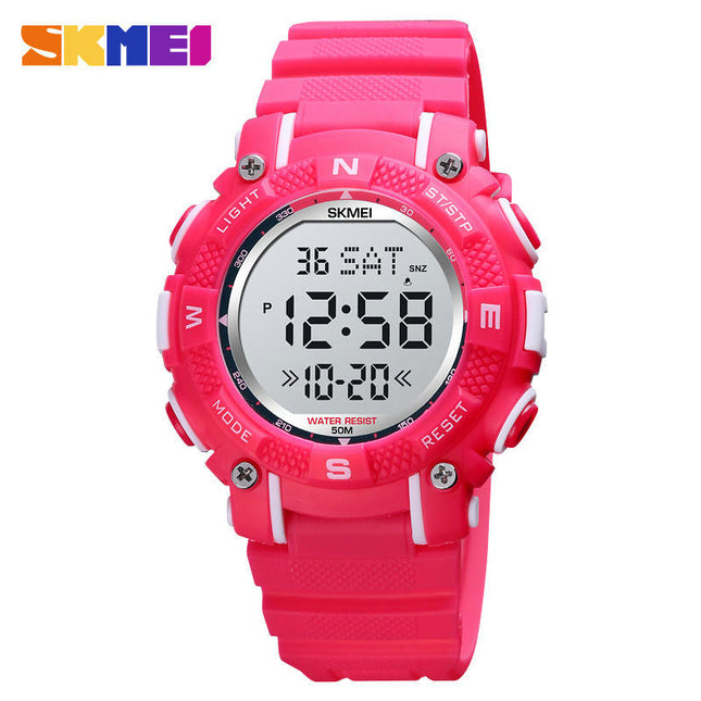 Kids Digital Sport Waterproof Electronic Multi Function Watches, 7 Colorful LED Luminous Wristwatch