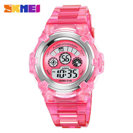 Digital Sports Watches for Child with Waterproof EL Light Alarm