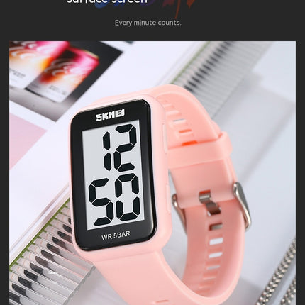 Digital Rectangular Watch Waterproof LED Luminous Outdoor Sports Watch