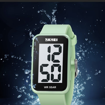 Digital Rectangular Watch Waterproof LED Luminous Outdoor Sports Watch