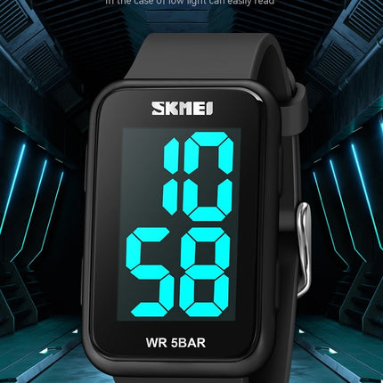 Digital Rectangular Watch Waterproof LED Luminous Outdoor Sports Watch