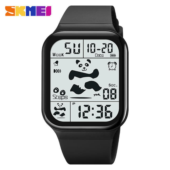 Square Large Face Waterproof LED Digital Watch Electronic for Student Watches