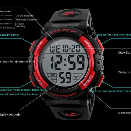Kids Digital Watch, Waterproof Electrical Watch Multifunctional Watches