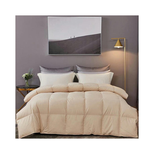 Feathers Down Comforter All Season Feathers Down Duvet Quilt Soft Cotton Bed Comforter 1