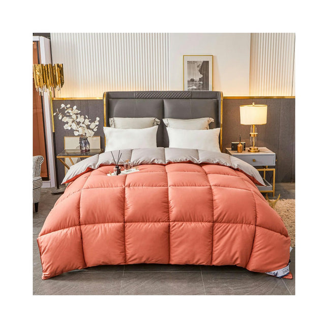 Quilt Goose Feathers Down Comforter Duvet Quilt-Soft All Season Down Comforter Fluffy Warmth 3