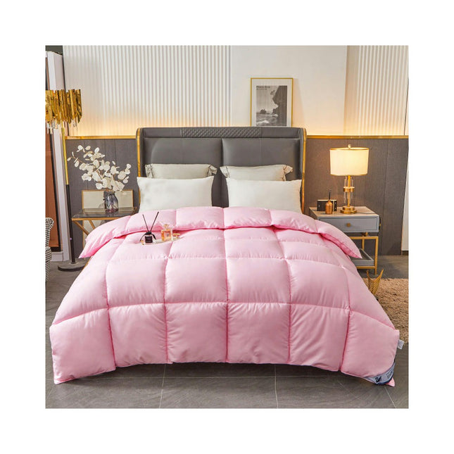 Quilt Goose Feathers Down Comforter Duvet Quilt-Soft All Season Down Comforter Fluffy Warmth 1