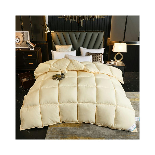 White Goose Feathers Down Comforter Duvet Insert - Ultra-Soft All Season Down Comforter 2