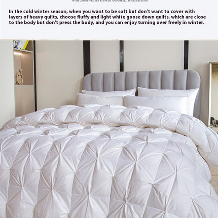 Winter Quilt Feather Goose Comforter Cotton Quilt Soft and Warm Duvet Quilt for All Season