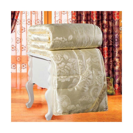 Soft Silk Quilt- Breathable Silk Comforter- Warmth for Winter-for All Seasons Queen Comforter