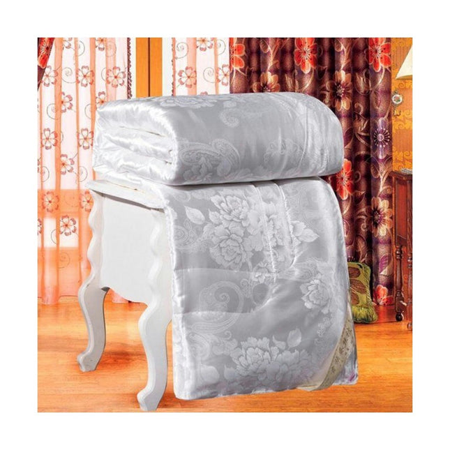 Soft Silk Quilt- Breathable Silk Comforter- Warmth for Winter-for All Seasons Queen Comforter 1