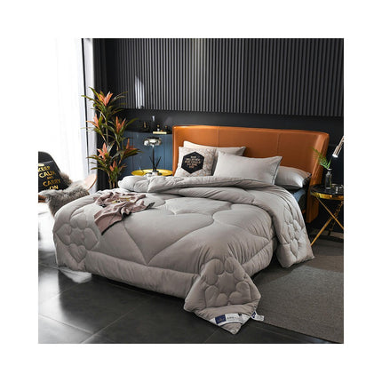 Soft Silk Quilt- Breathable Silk Comforter- Warmth for Winter-for All Seasons Queen Comforter