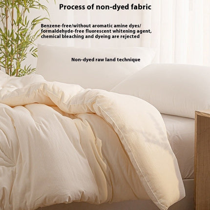 Cotton Comforter Soft Warmth for Winter Queen Quilt- Breathable Comforter For All Season