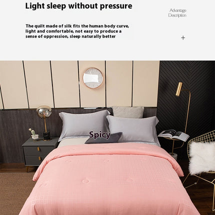 Silk Comforter All Season Silk Comforter Soft Lightweight Silk Quilt for Winter Warmth 1
