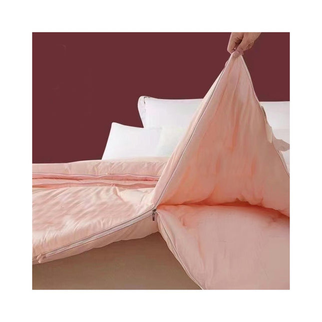 Cotton Comforter All Season Breathable Cotton Comforter Lightweight Soft Bedding Quilt with Zipper