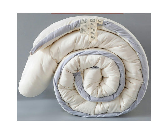All-Season Cotton Comforter, Lightweight Soft Bedding Quilt 100% Cotton Comforter, King