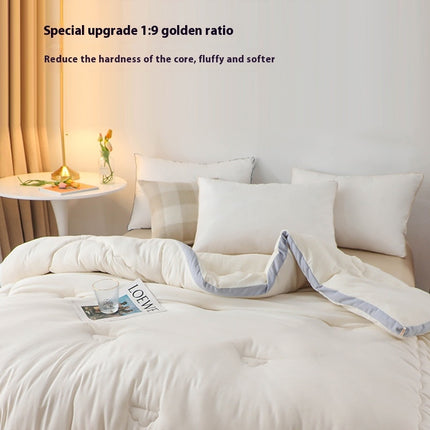 All-Season Cotton Comforter, Lightweight Soft Bedding Quilt 100% Cotton Comforter, King