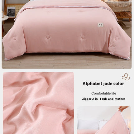 Cotton Quilt Home Quilt Queen Size Lightweight Microfiber Soft Quilt for All Season Warmth