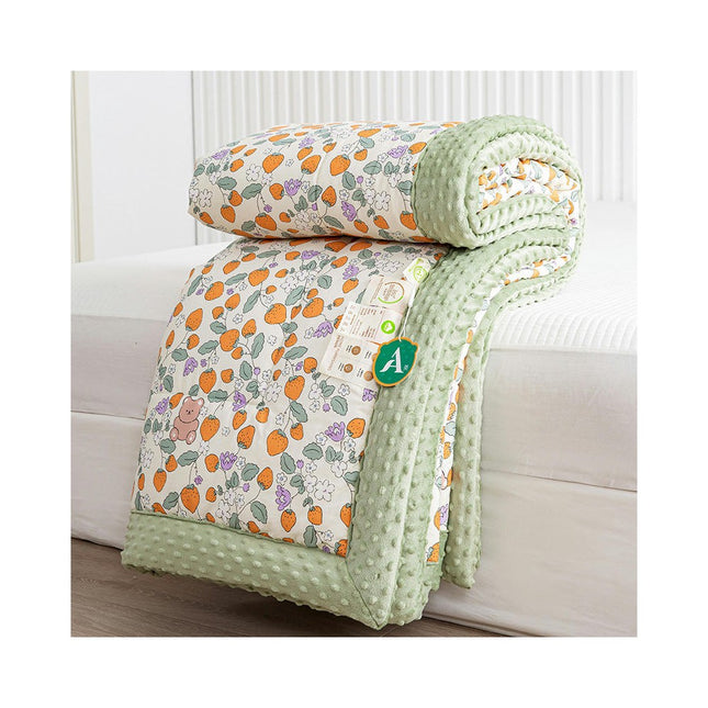 Cotton Quilt Comforter All Season Soft Quilted King Size Bed Comforter-Reversible Lightweight Comforter