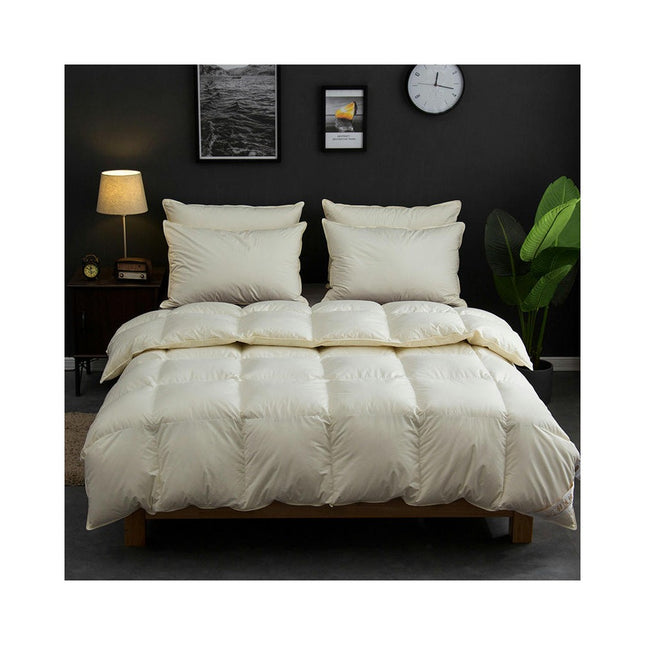 Warm Winter Comforter 100% Cotton Duvet Queen Size Zipper Duvet Soft, Breathable Bedding 1