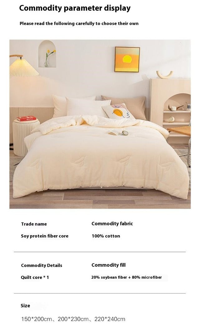 Comforter, Cotton Winter Extra Size Quilt -Washed Soft Quilt-All Season Warmth Bedding