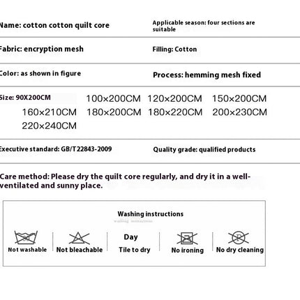 All Season Comforter Warm Winter Comforter 100% Cotton Quilt for Soft Breathable Bedding-A