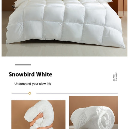 Comforter Cotton Goose Feathers Down Comforter Lightweight Warmth winter Duvet Quilt