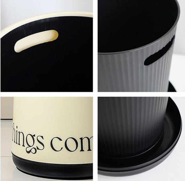 Small Office Trash Can Open Top Small Wastebasket Bin, Waste Basket for Powder Room  Vanity Bathroom