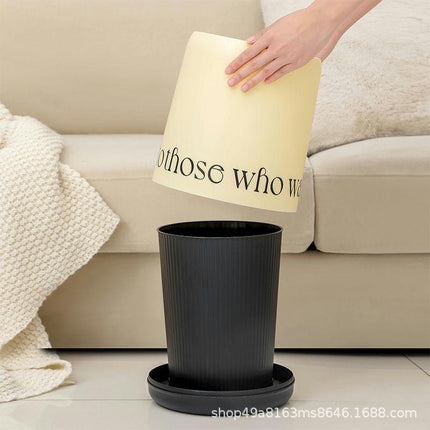 Small Office Trash Can Open Top Small Wastebasket Bin, Waste Basket for Powder Room  Vanity Bathroom