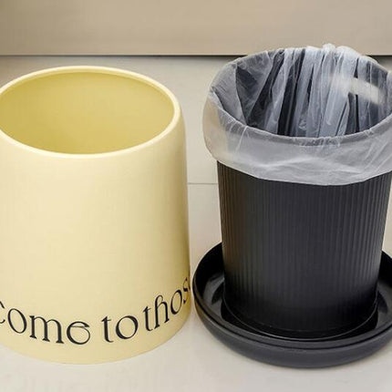 Small Office Trash Can Open Top Small Wastebasket Bin, Waste Basket for Powder Room  Vanity Bathroom