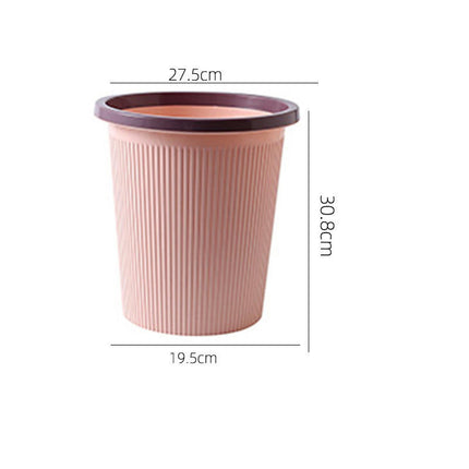 Plastic Household Wastebasket Toilet Bathroom Waste Basket Living Room Wastebasket with Pressure Ring
