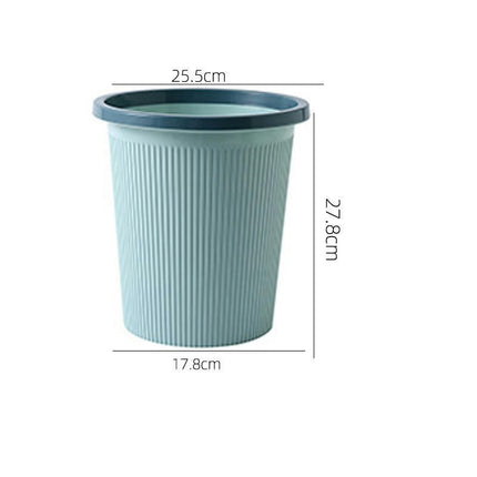Plastic Household Wastebasket Toilet Bathroom Waste Basket Living Room Wastebasket with Pressure Ring