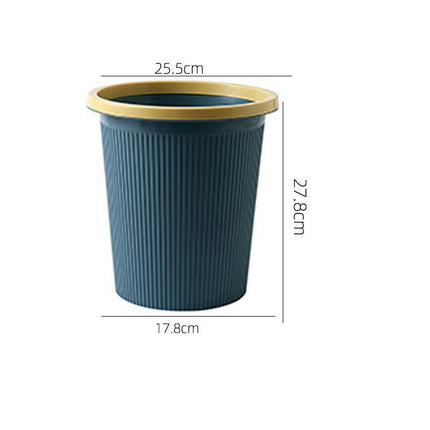 Plastic Household Wastebasket Toilet Bathroom Waste Basket Living Room Wastebasket with Pressure Ring